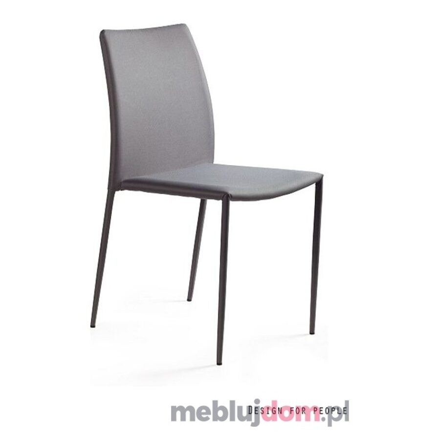 Krzesło DESIGN Ekoskóra szary
