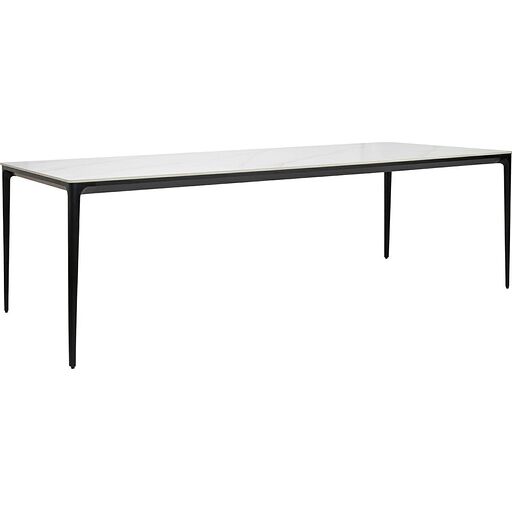 Stół SLIM 240x100 biały czarny - ceramiczny marmur aluminium