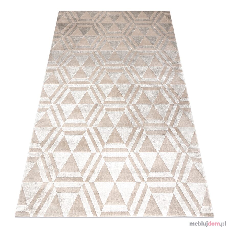Dywan PEARL 51323C beż - Geometryczny, ekskluzywny, strukturalny