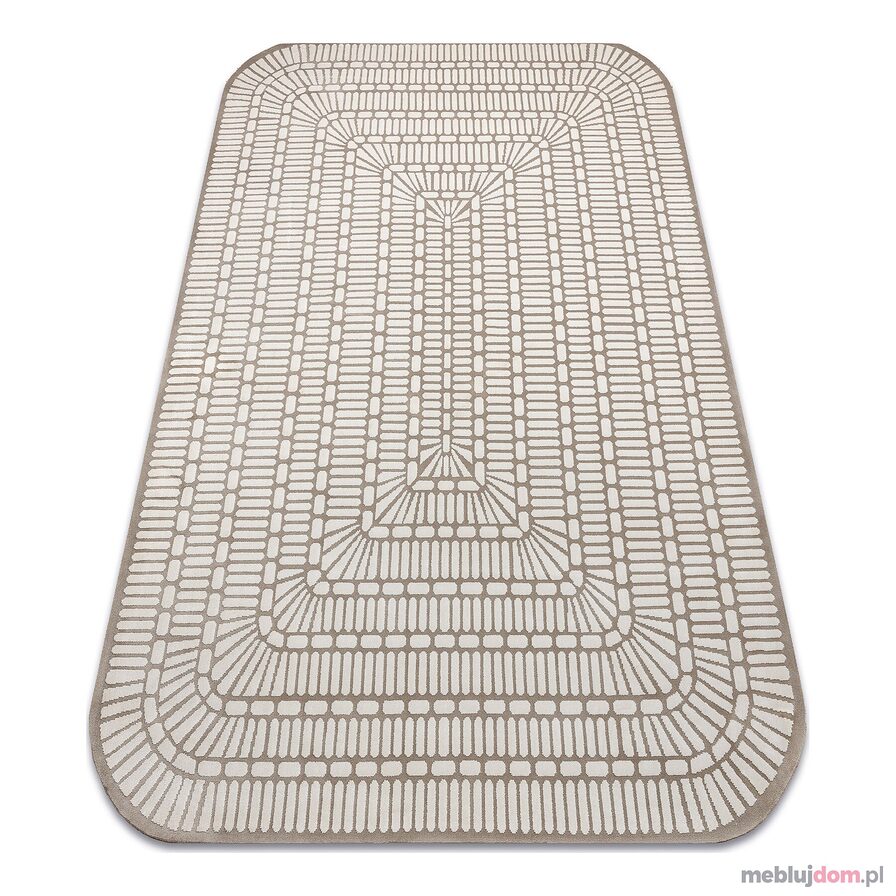 Dywan PEARL 53132B beż / krem - Geometryczny, ekskluzywny, strukturalny