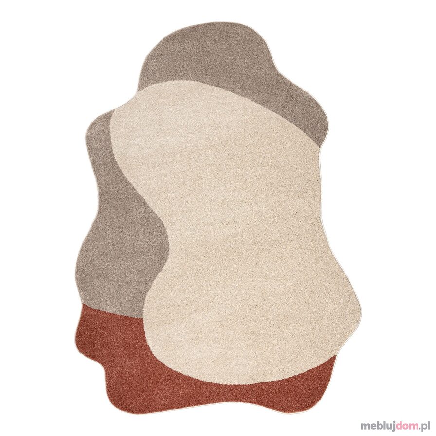 Dywan FUSION 5710 krem / terakota Shape - Abstrakcja, nowoczesny, abstrakcyjny, nieregularny