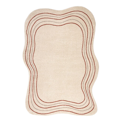 Dywan FUSION 5707 krem / terakota Shape - Abstrakcja, nowoczesny, abstrakcyjny, nieregularny