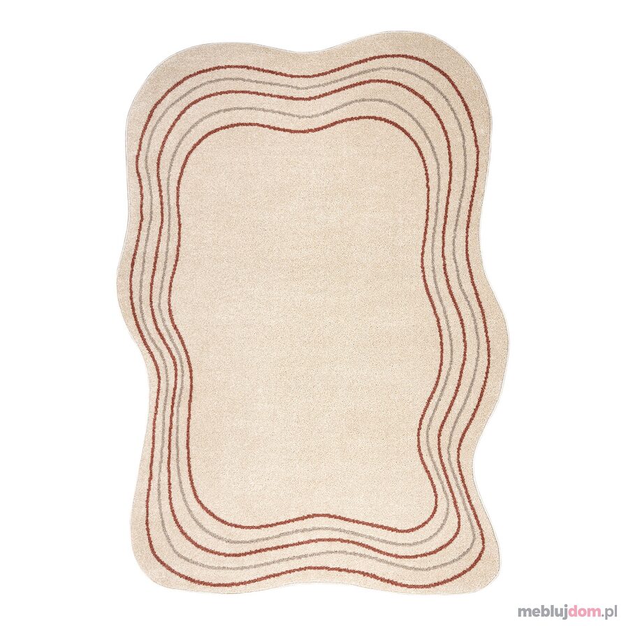 Dywan FUSION 5707 krem / terakota Shape - Abstrakcja, nowoczesny, abstrakcyjny, nieregularny