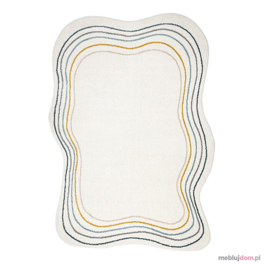Dywan FUSION 5707 biały / ciemny zielony Shape - Abstrakcja, nowoczesny, abstrakcyjny, nieregularny