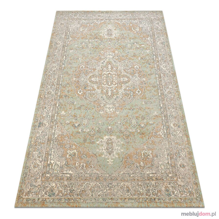 Dywan SOHO 477.01.LA402 wełniany OSTA - Ornament, rozeta naturalny zielony / beż