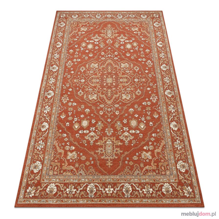 Dywan SOHO 477.01.LA301 wełniany OSTA - Ornament, ramka naturalny terakota / beż