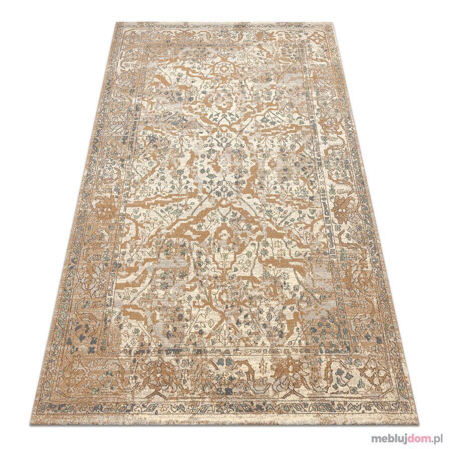 Dywan SOHO 477.04.LA113 wełniany OSTA - Ornament, ramka naturalny beż / brązowy
