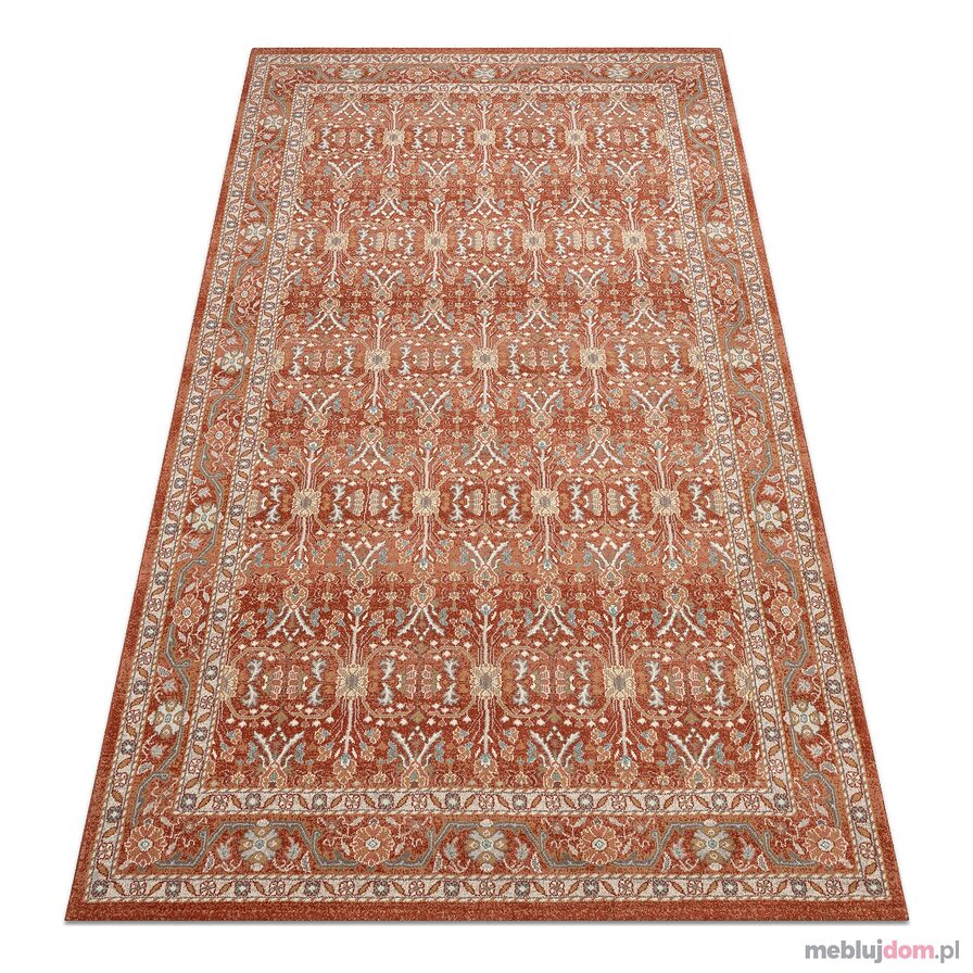Dywan SOHO 477.08.LA300 wełniany OSTA - Ornament, ramka naturalny terakota / beż