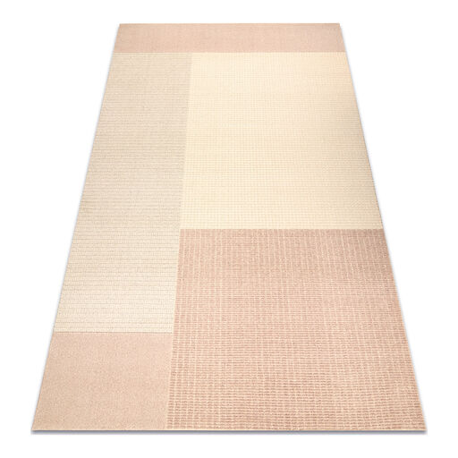Dywan FLUX 461.9.AE200 wełniany OSTA - Geometryczny, strukturalny, loftowy beż / różowy