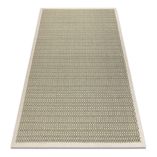 Dywan FLUX 461.139.SA400 wełniany OSTA - Geometryczny, strukturalny, loftowy zielony / beż