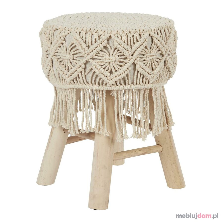 Taboret Boho pleciony