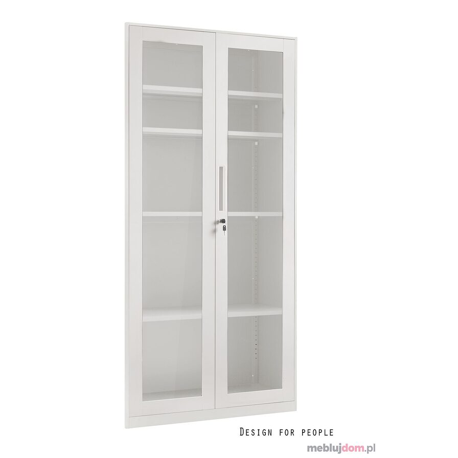 Szafa biurowa XD-027 z przeszkleniem Unique biała
