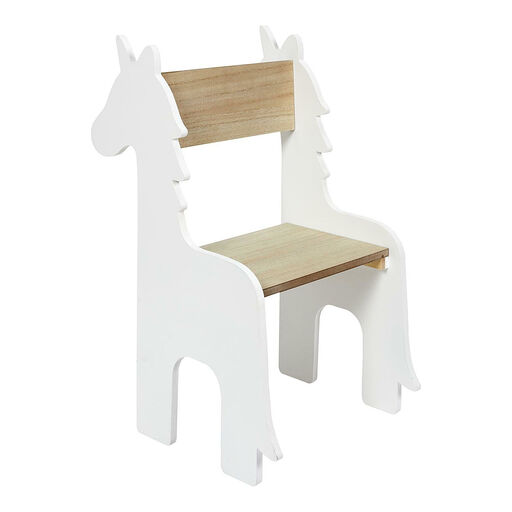 Krzesło dziecięce Unicorn białe/naturalne