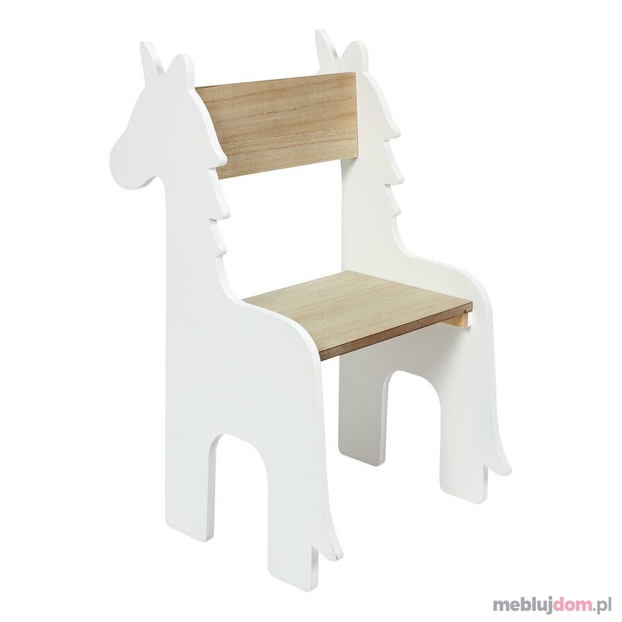 Krzesło dziecięce Unicorn białe/naturalne