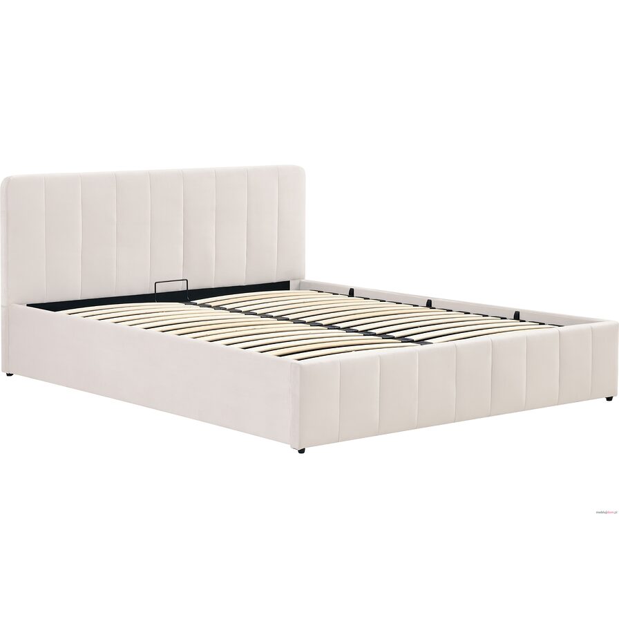 LT1-FX Łóżko tapicerowane 160x200 velvet beżowe Riviera 06