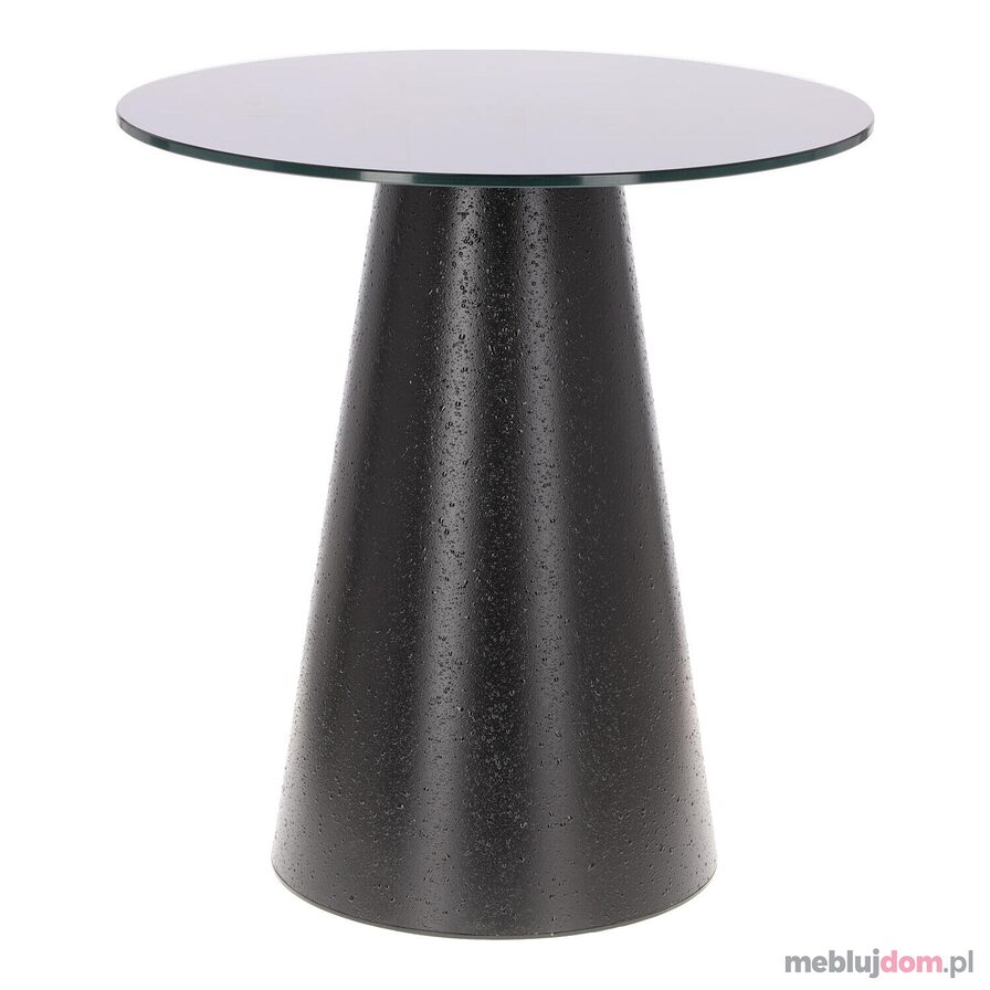 Stolik kawowy Soleilo szklany okrągły 60cm czarny