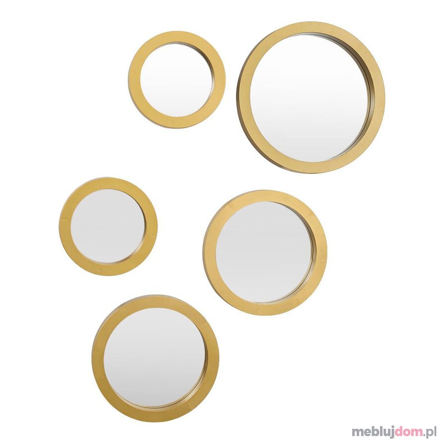 Zestaw 5 luster Gilded okragłe złote
