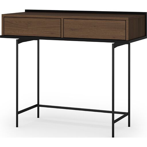 Konsola Zenar 100 cm z szufladami - orzech elegant / czarny