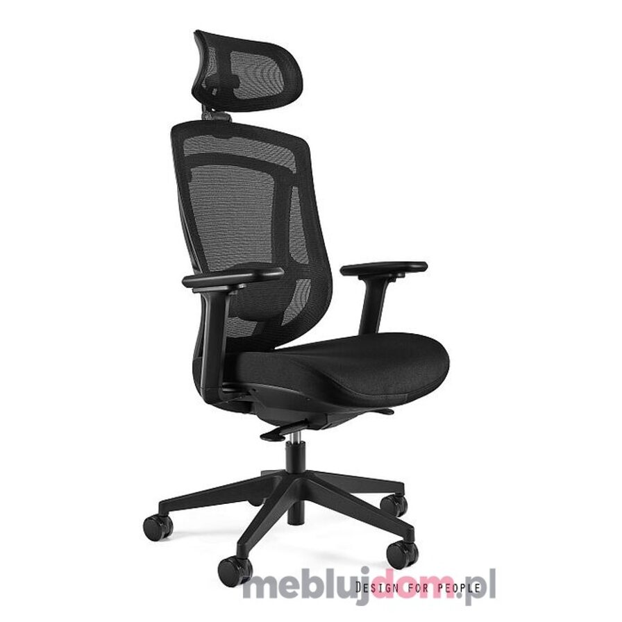 Fotel pracowniczy ERGOFLEX Unique Siatka/Tkanina czarny