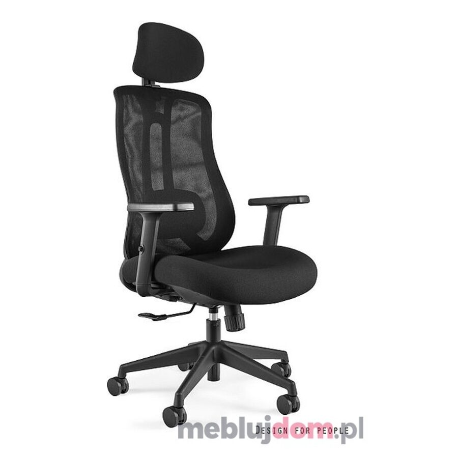 Fotel ergonomiczny VISTA Unique Siatka/Tkanina czarny