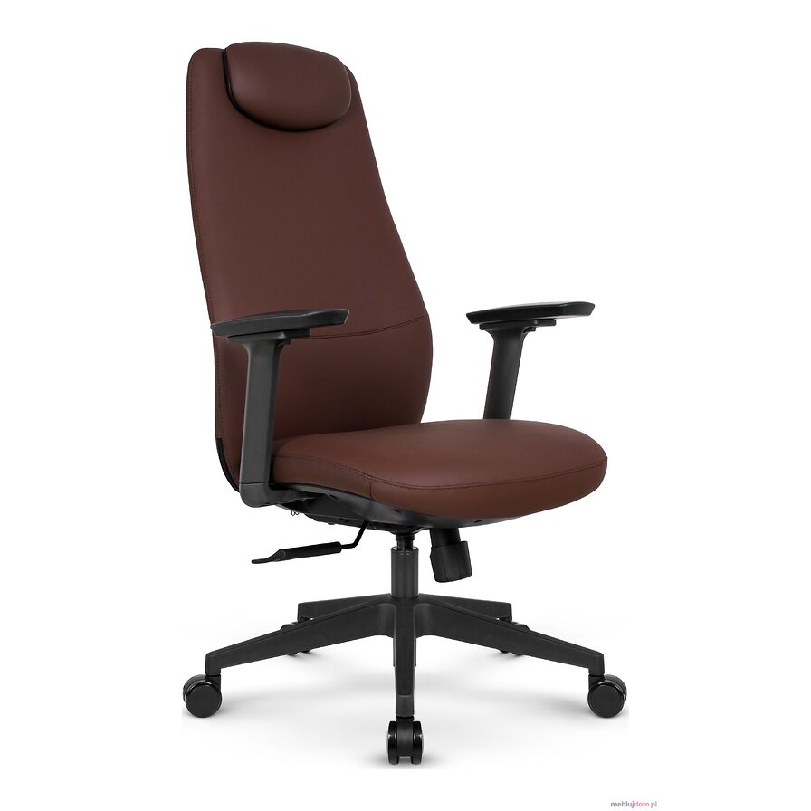 Fotel biurowy ergonomiczny HC-1061 Brązowy Brown Ekoskóra Premium