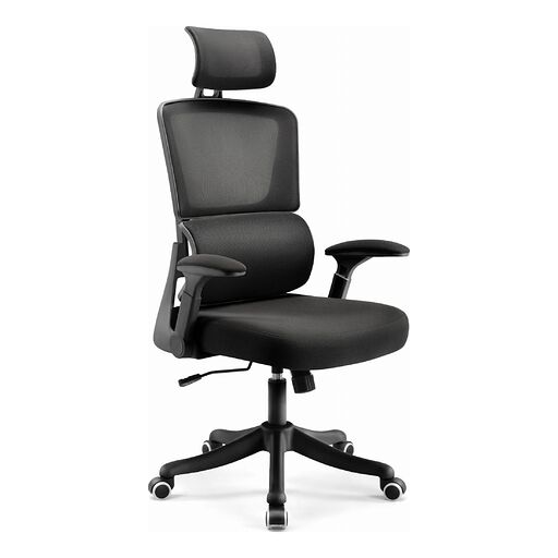 Fotel biurowy ergonomiczny HC-1011 Black Czarny Tkanina
