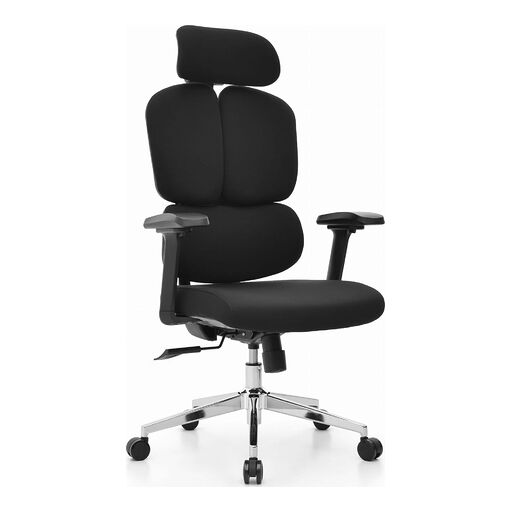 Fotel biurowy ergonomiczny HC-1053 Czarny Tkanina