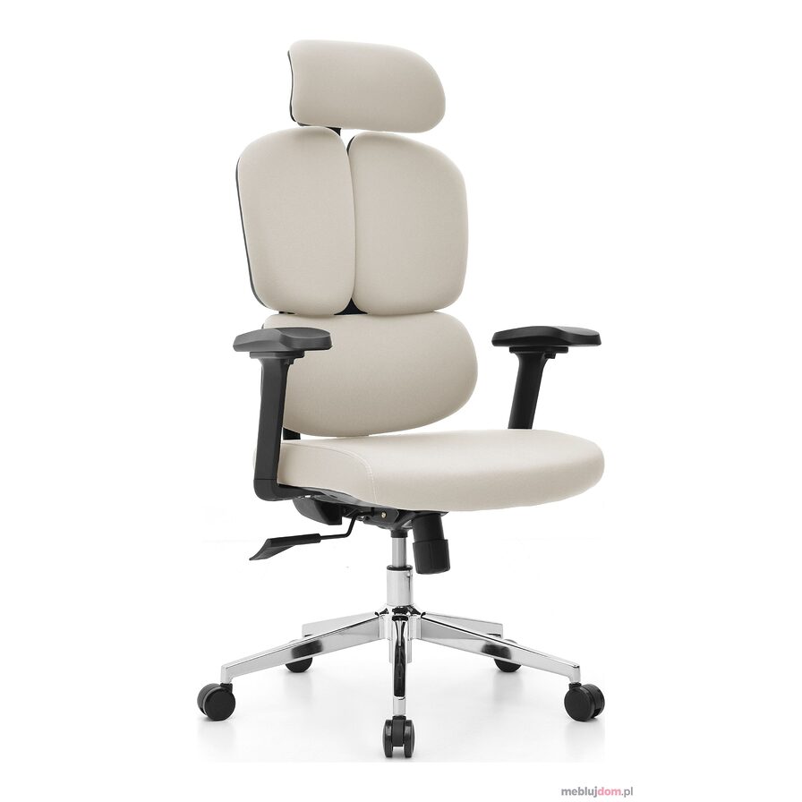 Fotel biurowy ergonomiczny HC-1053 Beige Beżowy Tkanina