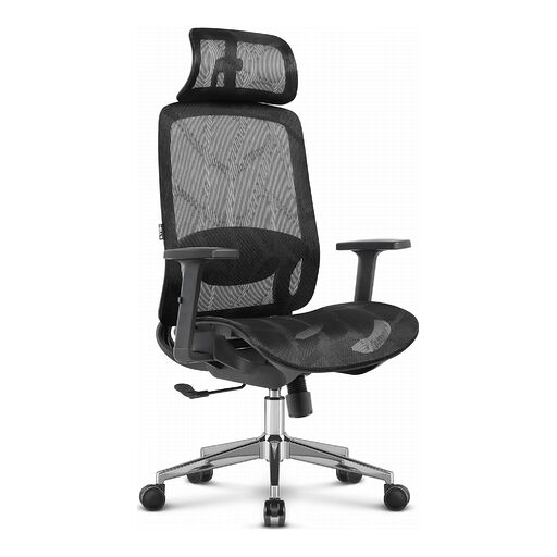 Fotel biurowy ergonomiczny HC-1042 Siatka - Czarny