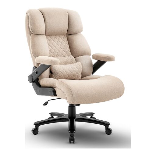 Fotel biurowy HC-1034 Beige Beżowy Tkanina