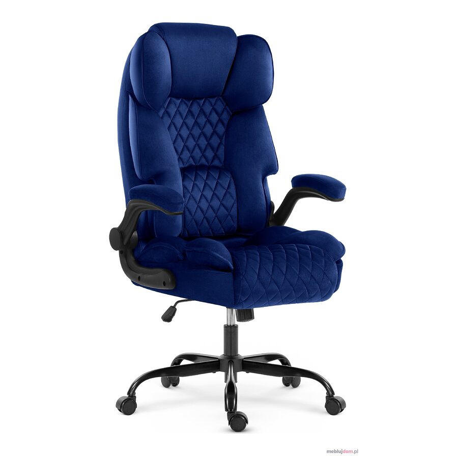 Fotel biurowy obrotowy HC-1033 Navy Granatowy Tkanina Welur