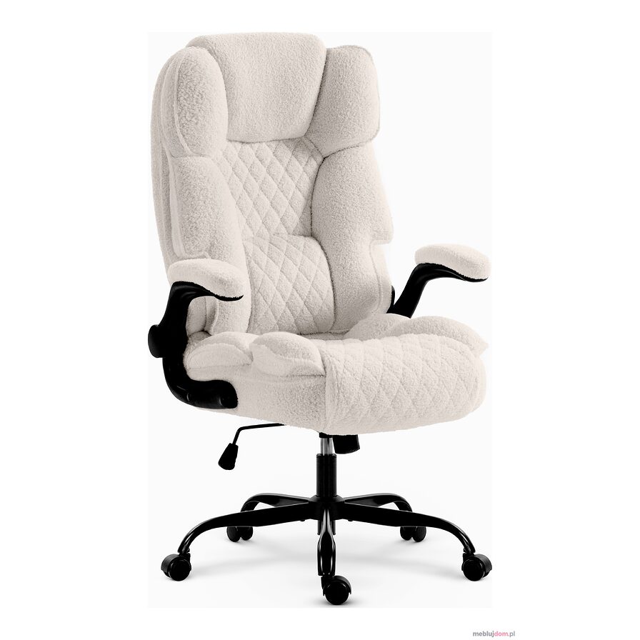 Fotel biurowy obrotowy 1033 Cream Boucle Tkanina