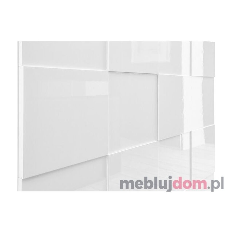 Komoda DAMA 3D biała lakierowana połysk