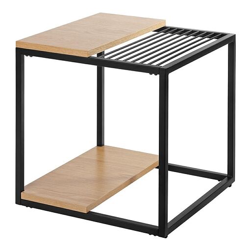 Stolik GALLER dąb - gazetnik MDF metal