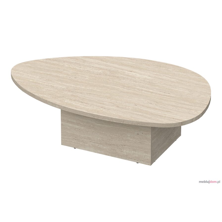 Stolik kawowy ORTISEI 110 cm w kolorze marmur trawertyn jak ława