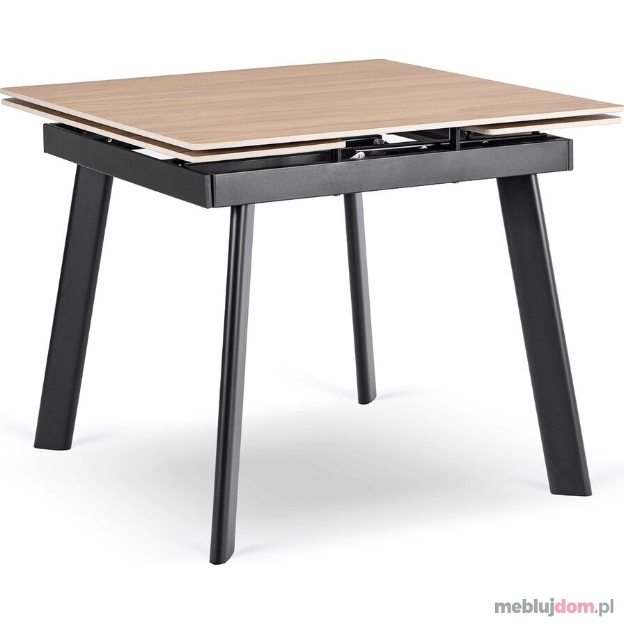 Stół LARES Ceramiczny Rozkładany 90-150 cm Dąb/Czarny