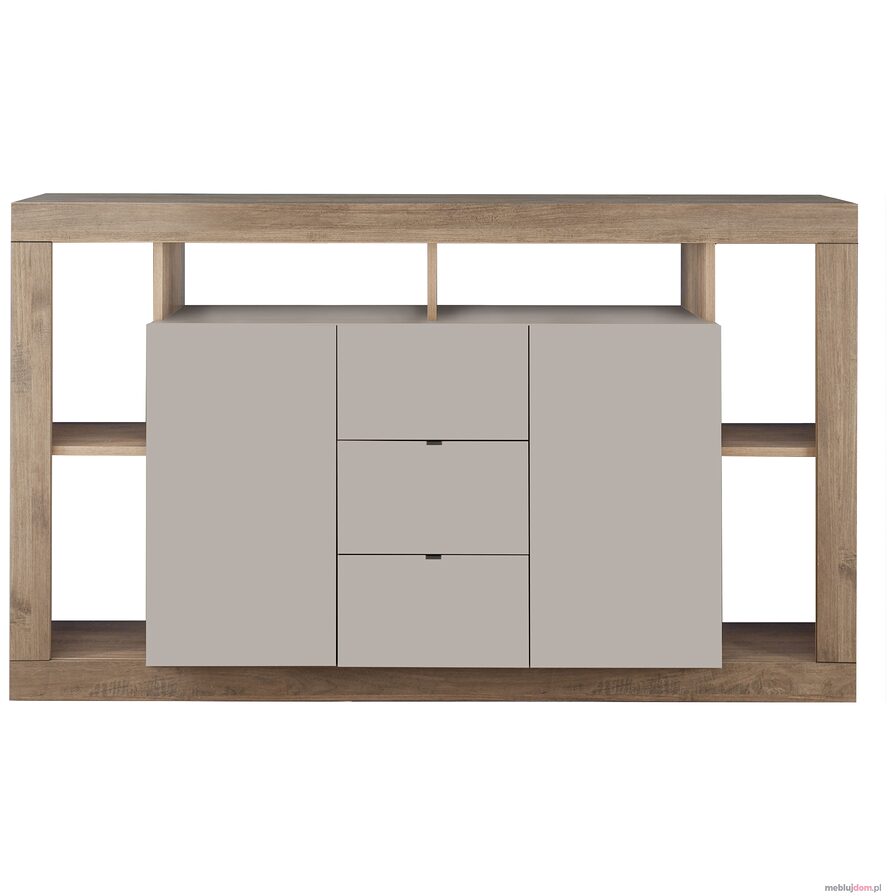 Komoda z szufladami RIMINI 2D3SZ w kolorze kaszmir + dąb mercure