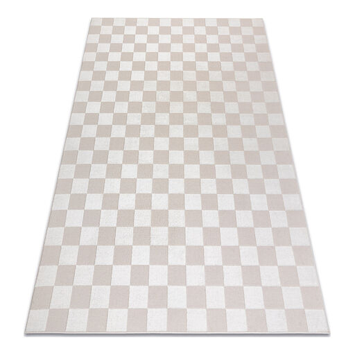 Dywan AURA EB112 krem - Szachownica, strukturalny, nowoczesny