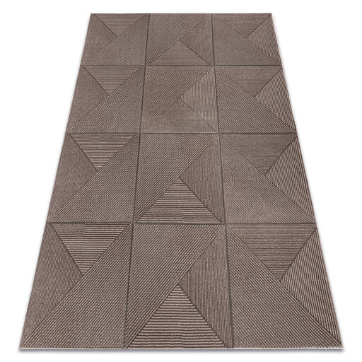 Dywan AURA J2624A beż / ciemny beż vision - Geometryczny, strukturalny, nowoczesny