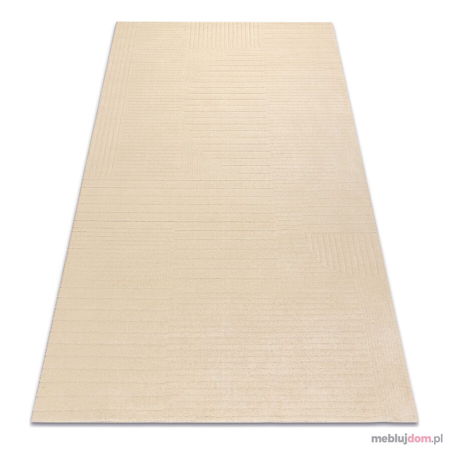 Dywan TEXTURA 488.16.LA100 wełniany OSTA - Linie, geometryczny strukturalny krem