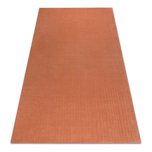 Dywan TEXTURA 488.05.LA000 wełniany OSTA - Linie, geometryczny strukturalny terakota