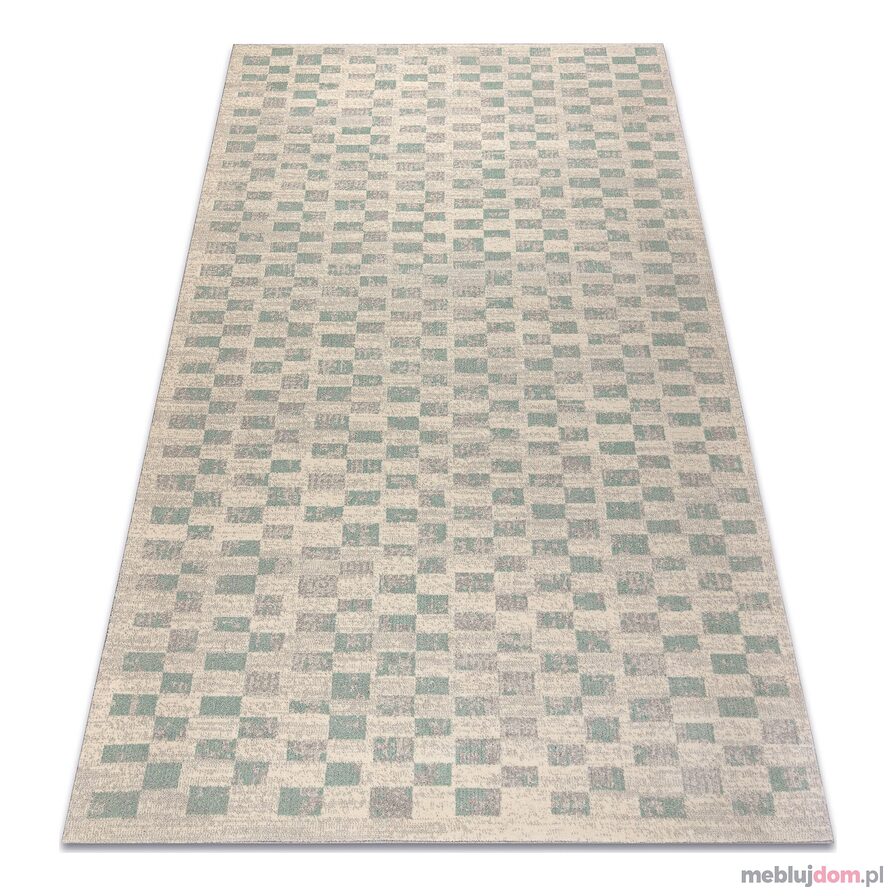 Dywan TEXTURA 001.01.LA601 wełniany OSTA - Geometryczny strukturalny krem / zielony