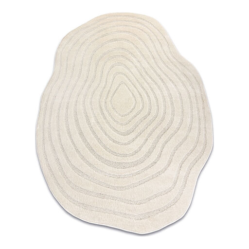 Dywan DUNE 8070 SHAPE krem - Linie, strukturalny, nieregularny kształt