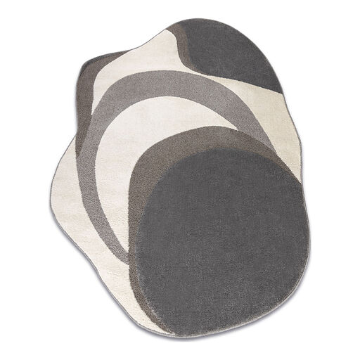 Dywan DUNE 8085 SHAPE krem / szary - Abstrakcja, strukturalny, nieregularny kształt