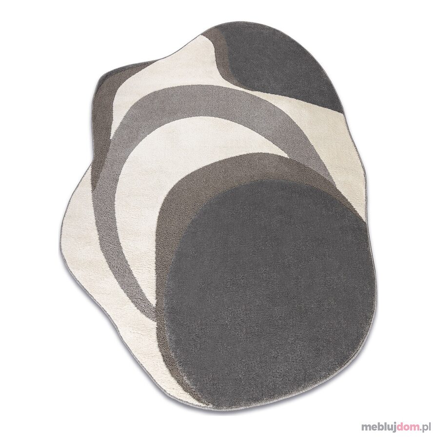 Dywan DUNE 8085 SHAPE krem / szary - Abstrakcja, strukturalny, nieregularny kształt
