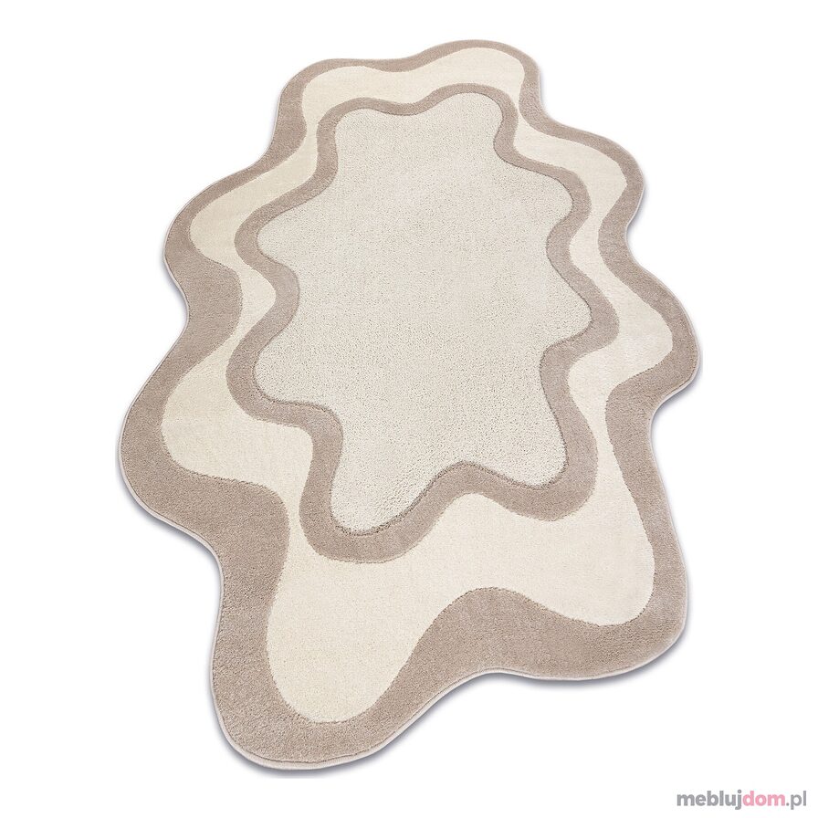 Dywan DUNE 8086 SHAPE krem / beż - Abstrakcja, strukturalny, nieregularny kształt