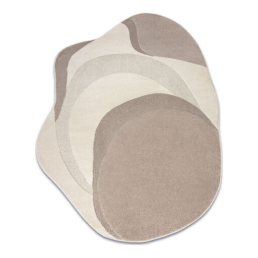 Dywan DUNE 8085 SHAPE krem / beż - Abstrakcja, strukturalny, nieregularny kształt