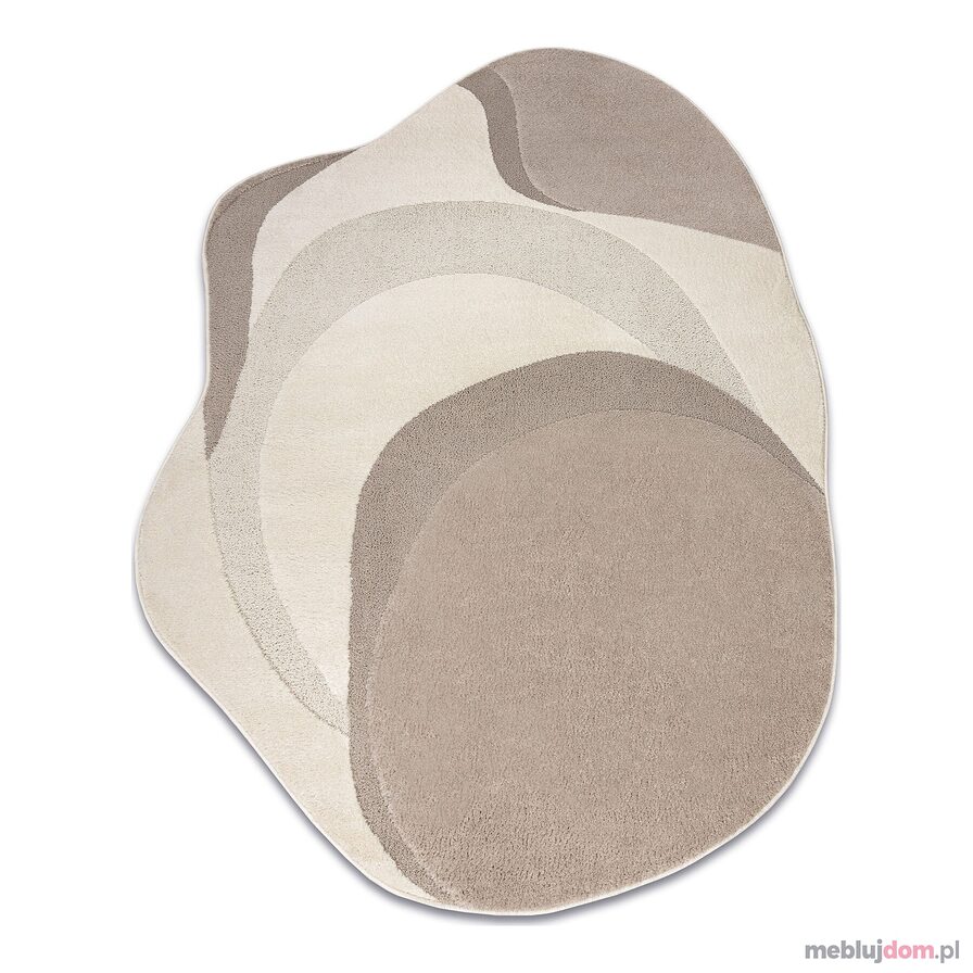 Dywan DUNE 8085 SHAPE krem / beż - Abstrakcja, strukturalny, nieregularny kształt
