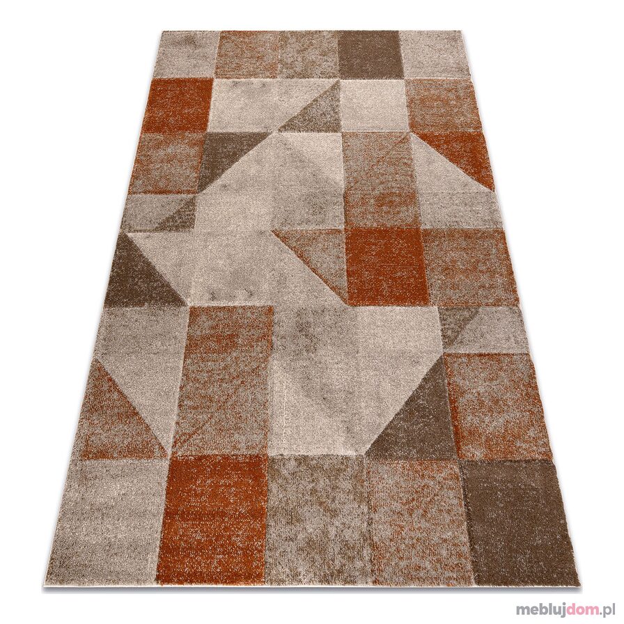 Dywan ARCANA 0822 beż / pomarańczowy geometryczny, nowoczesny