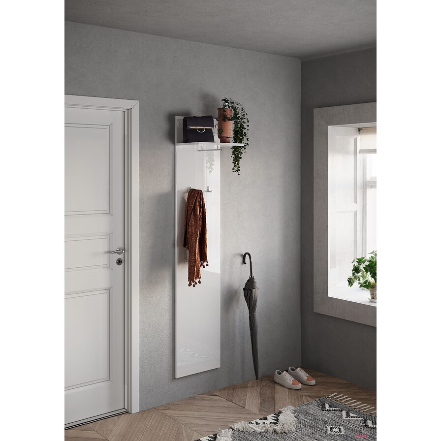 Panel ścienny wieszak FRAME biały połysk